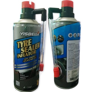 น้ำยาปะยาง ยางรั่ว ยางแบน ฉุกเฉิน VISBELLA Tyre Sealer Inflator