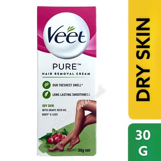 Veet Pure Hair Removal Cream Dry Skin   30 กรัม.