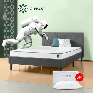 Zinus ที่นอนสปริง (สเปคนุ่มแน่น) รุ่น Harvey หนา 15 cm. ฟรีหมอนหนุนสุขภาพ ส่งฟรี