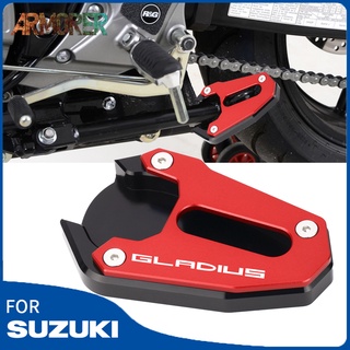 Gladius SFV 650 Motorcycle CNC Kickstand Foot Side Stand Extension Pad Support Plate Accessories For SUZUKI Gladius SFV6