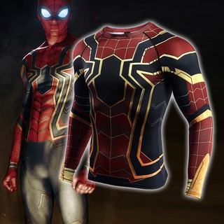 ⚡เสื้อยืด(แขนยาว)ผ้า Spandex IRON SPIDER MAN : Avengers Infinity Wars💥