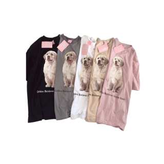 destinytshirt เสื้อยืด oversize ผ้าคอตตอน สไตล์ minimal สกรีน Golden Retriever Lifetime Study