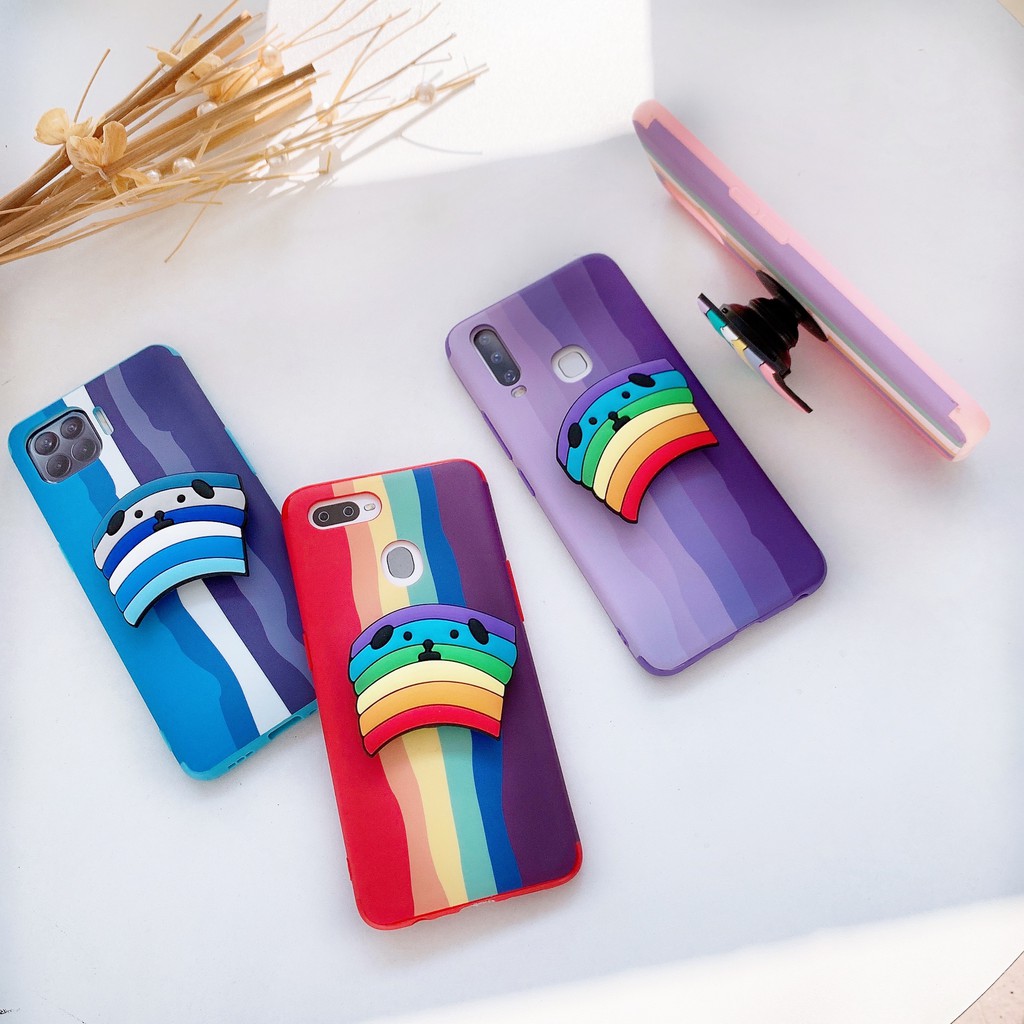 เคสสายรุ้ง+popup OPPO A31 A37 A3s A5s A7 A12 A53 A59 F1s A83 A92 A93 เคสออปโป้ #6