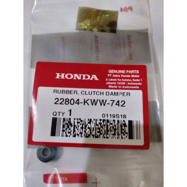 ยางคลัชแดมเปอร์ DOUBLE Rubber REVO ABSOLUTE, BLADE 22804-KWW-742 AM (อะไหล่แท้ฮอนด้า)