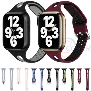 สายนาฬิกาข้อมือ ซิลิโคนนิ่ม สําหรับ Smart Watch Series 7 6 SE 5 4 3 2 1 ขนาด 41 มม. 45 มม. 44 มม. 40 มม. 42 มม. 38 มม.