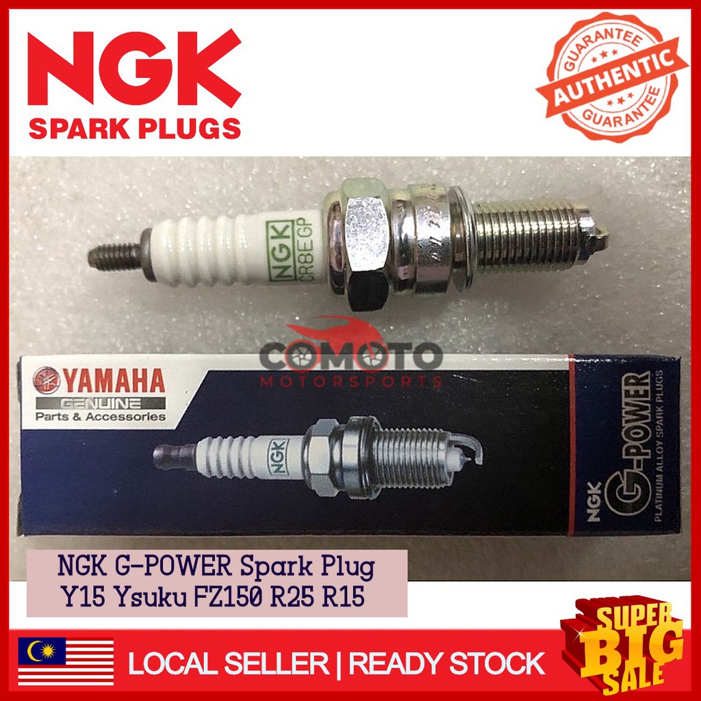 หัวเทียน Yamaha Y15 Ysuku FZ150 R25 R15 NGK Gpower