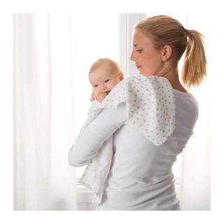 HIM ผ้าอ้อม Muslin square 70*70 cm บรรจุ 2 ชิ้น (ขาว-เทา)