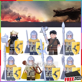 Game of Thrones Minifigures ของเล่นของขวัญ Robert Baratheon Spearwielder ตัวละครในภาพยนตร์ Mini Figures KT1029