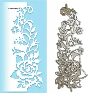 【CHE】&amp;Rose Flower Side Edge Metal Cutting Dies DIY Scrapbook Paper Cards Album Stencil