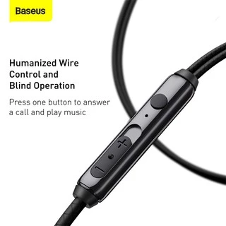 BASEUS Encok H19 หูฟังอินเอียร์มีสาย 3.5 มม. เสียงสเตอริโอเบสพร้อมไมโครโฟน