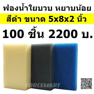 100 ชิ้น ฟองน้ำใยบวบล้างรถ ฟองน้ำล้างรถ สีดำ หยาบน้อย เนื้อแน่น ใช้ทน เกินคุ้ม