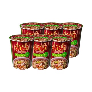 มาม่าคัพ บะหมี่กึ่งสําเร็จรูป รสหมูน้ำตก 60 กรัม x 6 ถ้วย Mama Cup Instant Noodles Moo Namtok Flavour 60 g x 6 cups