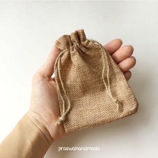 Burlap drawstring bag ถุงหูรูดผ้าป่าน