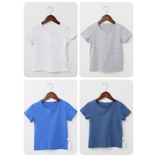 พร้อมส่ง เสื้อยืดสีพื้น เสื้อเบสิค เด็กผู้ชาย basic t-shirt