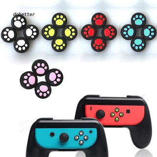 DOBT_4Pcs Silicone Thumb Switch Cap Cat Paw Pattern Cover Protective Controller Grip