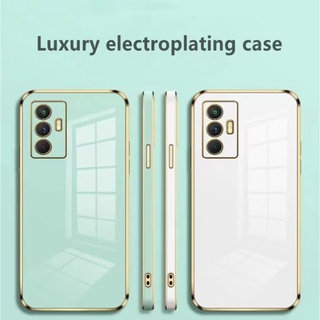 เคสโทรศัพท์เคลือบด้วยไฟฟ้า VIVO V25 V25E V23 V20 V15 Pro V23E 4G 5G 2022