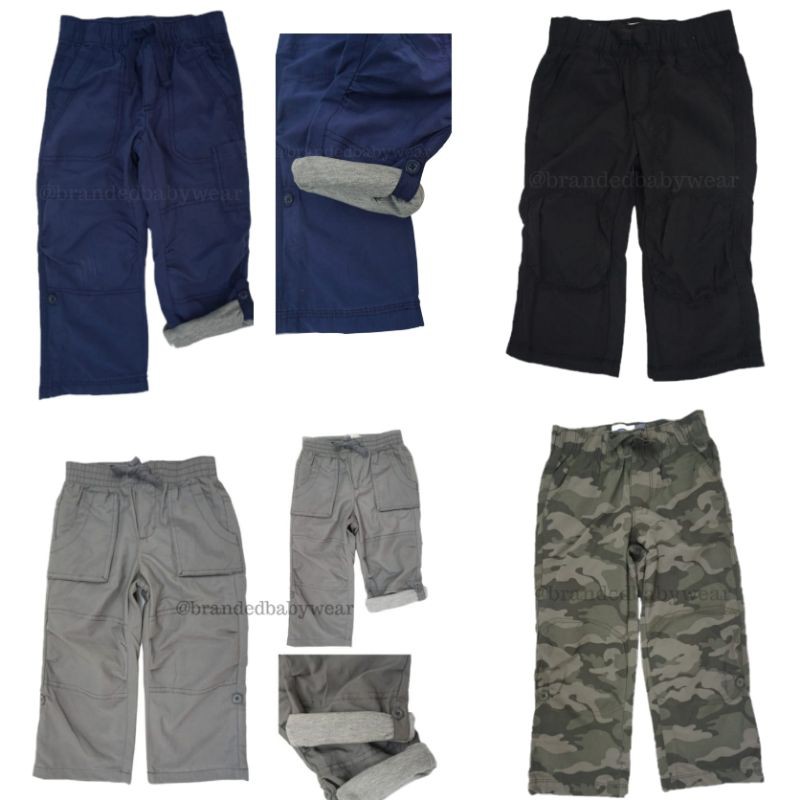 Oldnavy กางเกงขายาวเด็กชาย Roll-up ไซส์ 6 12 18 2 3 4 5 ปี BBW179