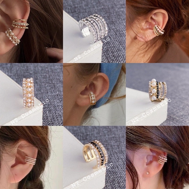 ear cuff NT มาใหม่ (34 แบบ) ต่างหู เกี่ยวหู ต่างหนูหนีบ เกาหลีมาก ไม่ต้องเจาะหู ต่างหูเกี่ยว สไตล์เกาหลี
