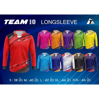 ขายส่งแพค10ตัว เสื้อกีฬาแขนยาว เสื้อฟุตบอลแขนยาว T TEAM Team-10 .