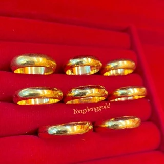 แหวนทอง1สลึง Yonghenggold แหวนเกลี้ยงทองคำแท้96.5% มีใบประกันสินค้า