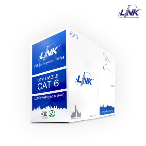 LINK สายแลน CAT6 UTP Ultra (600 MHz) w/Cross Filler 23 AWG, LSZH, UL - US-9116LSZH