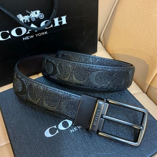 เข็มขัดหนังลายซี COACH BELT IN SIGNATURE LEATHER