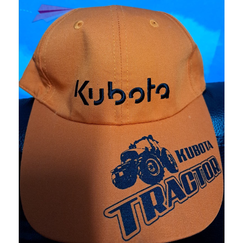หมวกแก็ป ปัก KUBOTA  สกรีน KUBOTA TRACTOR สีน้ำเงิน หมวกแฟชั่นผู้ชายผู้หญิง สีส้ม