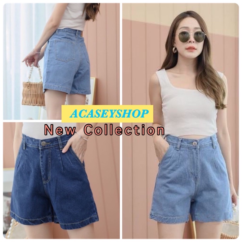 Acasey กางเกงยีนส์ผู้หญิง ขาสั้น ทรงยอดนิยม Hot Hit เนื้อผ้าใส่สบาย รับรองคุ้มค่าจ้า รุ่น 3ส่วนฟรัง