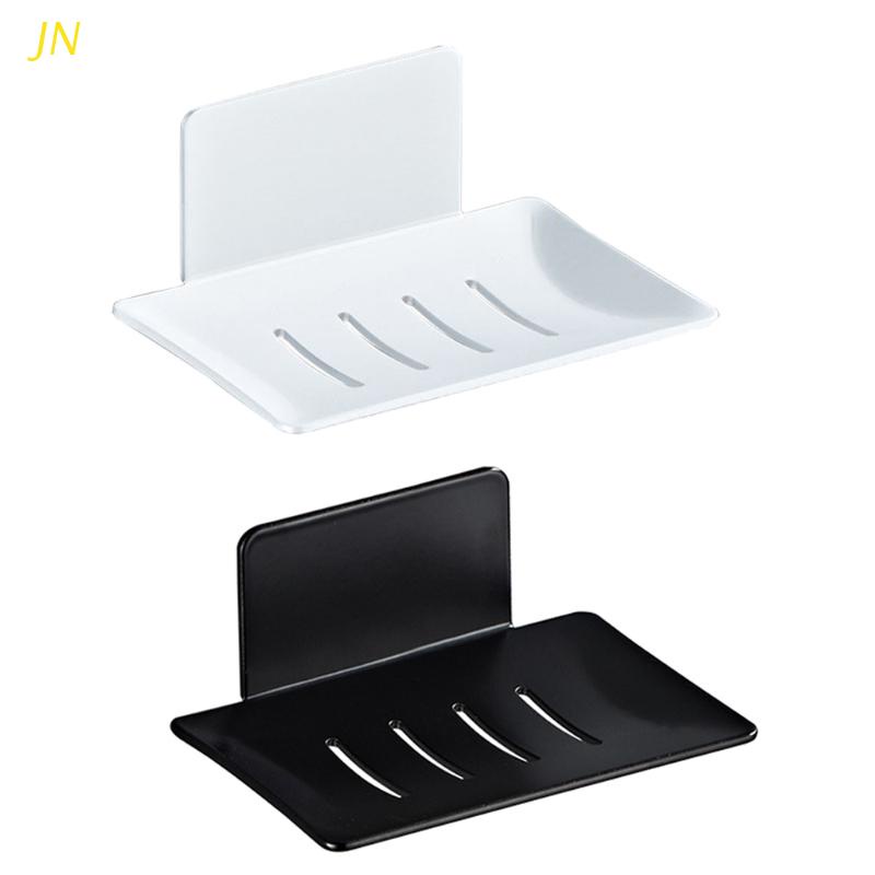 JN Space Aluminum Soap Dish Wallmounted Drain Soap Rack for Kitchen Bathroom No Drilling