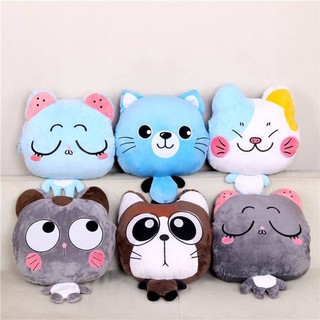 หมอนผ้าห่มลายแมวน่ารัก(มีซุกมือได้) สินค้าพร้อมส่ง