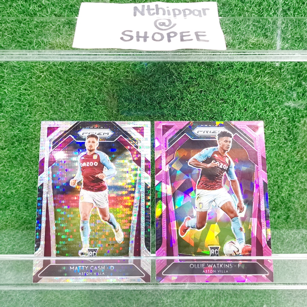 ขาย การ์ด Panini Prizm Premier League 2020-21 เหมา 2 ใบ Aston Villa Matty Cash Ollie Watkins การ์ดฟุ