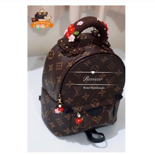 ไหมหุ้มหูกระเป๋า+หุ้มซิป เป้ LV plam​spring​ mini backpack (พรี​ออเดอร์)