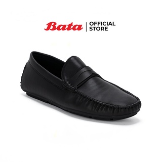 Bata บาจา รองเท้าคัทชู รองเท้าหุ้มส้น รองเท้าลอฟเฟอร์ Loafers สำหรับผู้ชาย รุ่น Tomp สีดำ 8416636