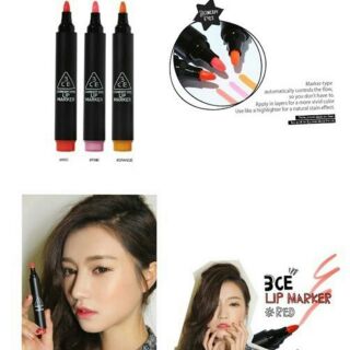 STYLENANDA 3 Concept Eyes Lip Marker # Red (ของแท้) 