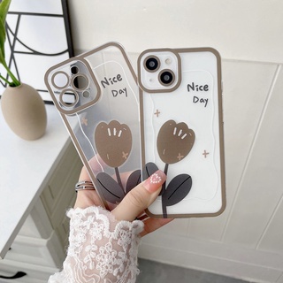 เคสมือถือ แบบนิ่ม ลายดอกทิวลิป สําหรับ VIVO V23E V23 V21E V21 4G 5G V20 V15 S1 Z1 X50 X60 Pro V9 Youth Y33S Y21S Y21 Y52 Y72 5G Y53S Y51 Y51A Y31 2021
