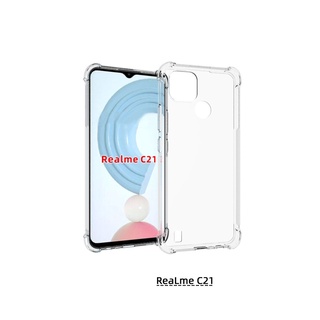 เคส Realme C21 แบบ TPU ใสเสริมขอบและมุมกันกระแทก