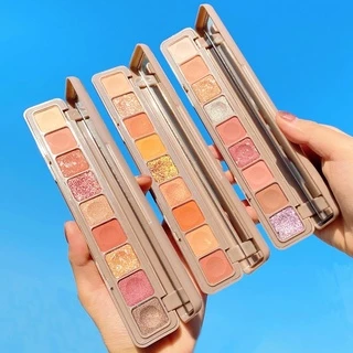 S-06🌟สินค้ามีพร้อมส่งLAMEILA พาเลทอายแชโดว์9สีในหนึ่งตลับ อายแชโดว์กลิตเตอร์ เนื้อดินน้ำมัน สีสวย ติดทนนาน กันน้ำ 9 ช่อง