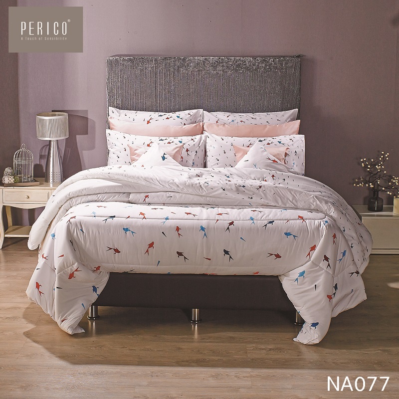 PERICO รุ่น Natural ผ้าปูที่นอน 6 ฟุต มี 3 ชิ้น Cotton 100% ทอ300เส้นด้าย