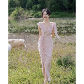 พร้อมส่ง Freya Pink Dress สวย หรู ใส่ไปงานได้ค่า