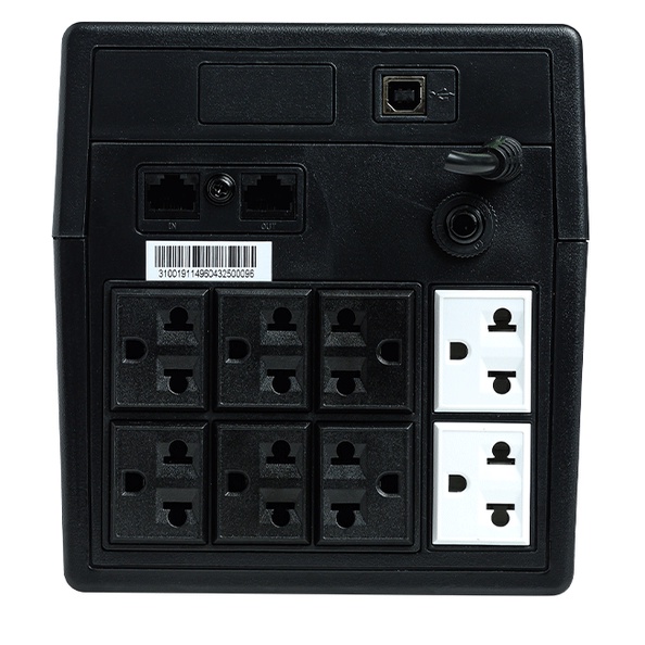 UPS (เครื่องสำรองไฟฟ้า) ZIRCON รุ่น Smooth-I (1200VA/720W) 8 เต้ารับสำรองไฟ | 2 ช่องเสียบ Printer และอื่นๆ ประกัน 2 ปี