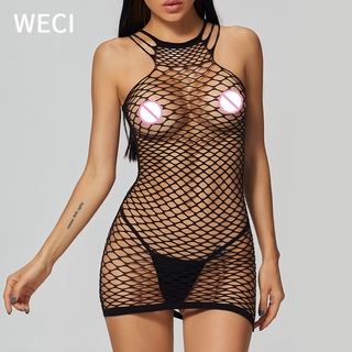 [พร้อมส่ง] Weci Fishnets Catsuit ชุดชั้นใน ถุงน่องตาข่าย เซ็กซี่ พลัสไซซ์ สําหรับผู้หญิง