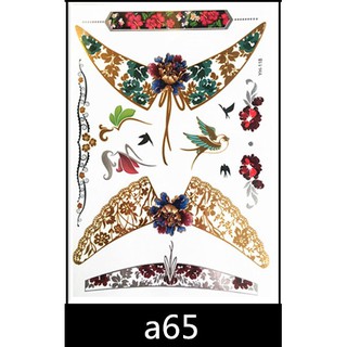 สติ๊กเกอร์ ลายสักโบฮีเมียนสีทอง Gold color Bohemian style Temporary tattoo Tattoo stickers