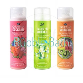 Boots Caribbean Cocktail Bubble Bath บู๊ทส์  บับเบิ้ล บาธ ผลิตภัณฑ์อาบน้ำสำหรับใช้ในอ่างอาบน้ำ ขนาด300ml.