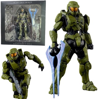 ฟิกเกอร์ Re:Edit Halo สเกล 1/12 Master Chief Infinate Mjolnir Mark VI Gen3 ถอดออกได้ ขนาด 24 ซม. ของเล่นสําหรับเด็ก