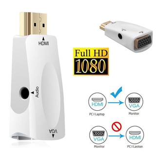 ตัวแปลงสาย HDMI เป็น VGA (F) +AV Stereo - Converter HDMI TO VGA (F) +AV Stereo