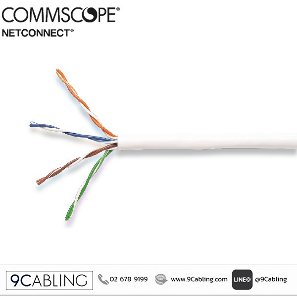 [พร้อมส่ง/NetConnect] : Commscope NetConnect 6-219590-2 - UTP Cat5E indoor cable, 24 AWG, CM, White