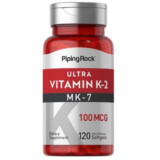 Piping Rock Ultra K2 with Mk-7 100 mcg 120 Quick Release Softgels