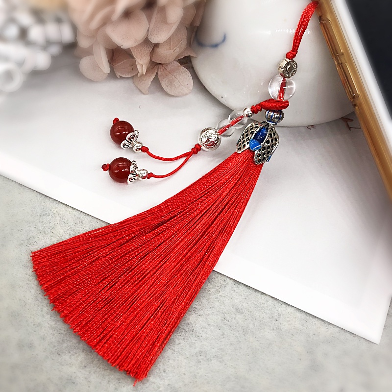 พู่ผ้าไหมน้ําแข็ง / พู่โลหะผสมมงกุฎ Kalan / พู่เคลือบ / พู่ปมจีน อุปกรณ์ตัดแต่ง จี้ ตกแต่ง DIY - รูปที่ 4