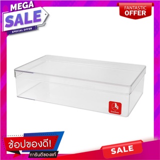 กล่องแบ่งช่อง 1 ช่อง BOXBOX 6231L 13.5x23x6 ซม. สีขาว กล่องเก็บของ 1 COMPARTMENT BOX BOXBOX 6231L 13.5X23X6CM WHITE อุปก