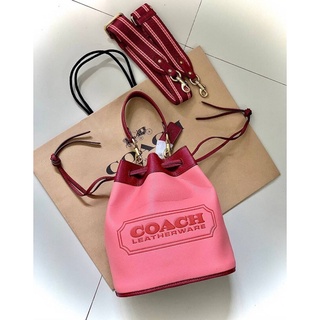 COACH Color-Block Leather Field Bucket Bag